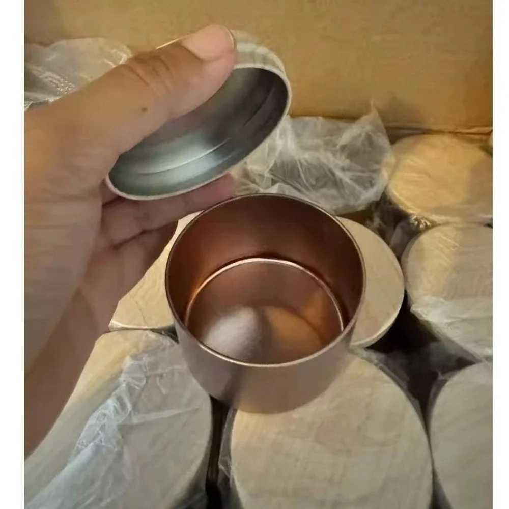 NEW Rose Gold Candle Jars 12 Pack 8oz Metal Containers‎ Lid DIY Candle Making